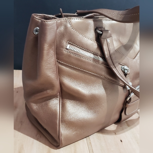 Vintage Cole Haan Bronze Bag with Silver Hardware - Picture 3 of 14